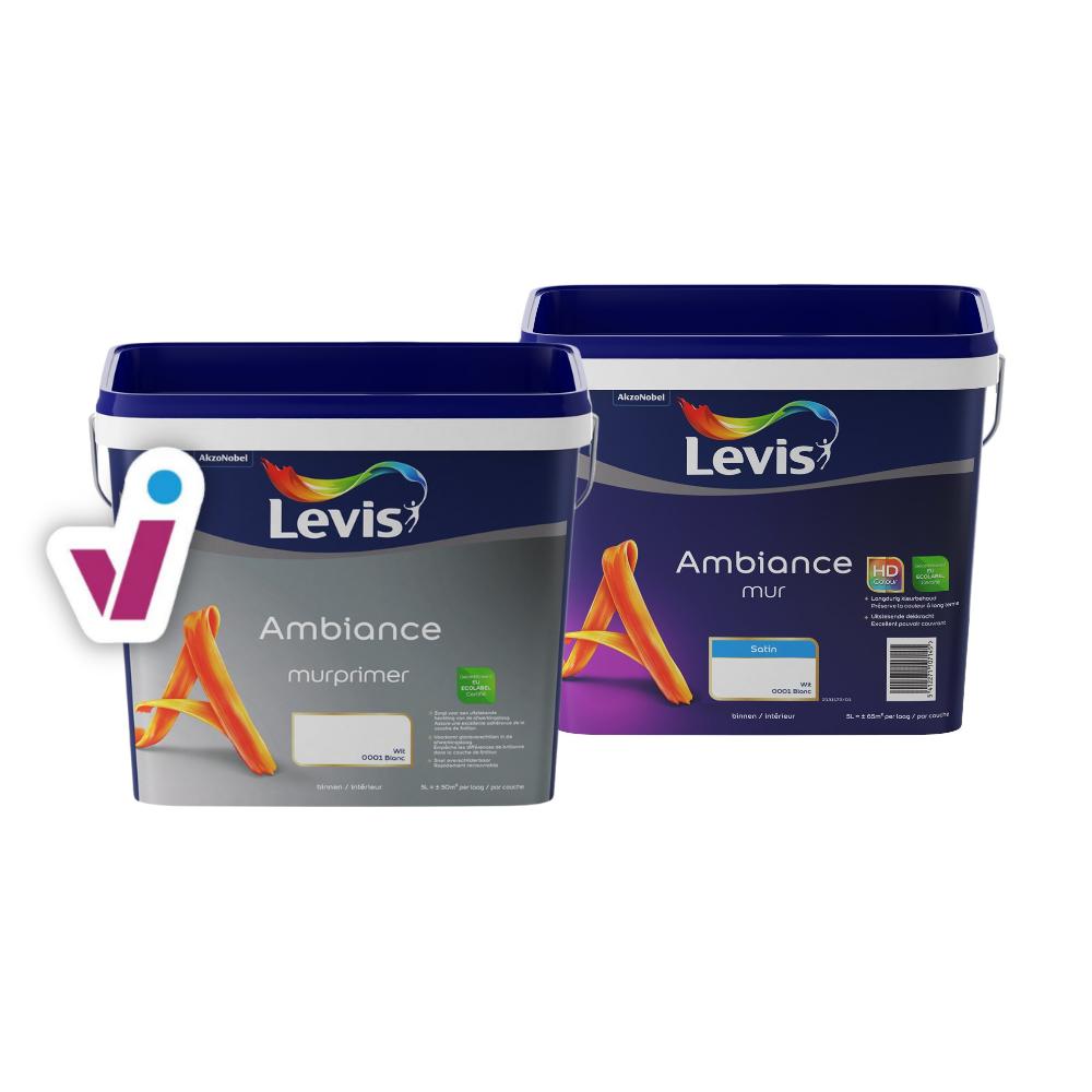 BUNDLE: Levis Ambiance Murprimer (Blanc) + Mur Extra Mat