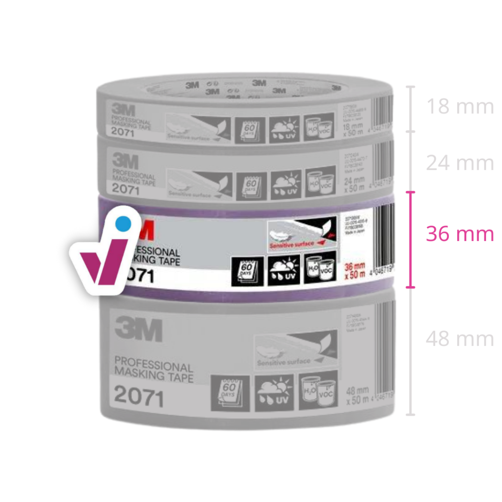 3M Paarse Masking Tape 2071